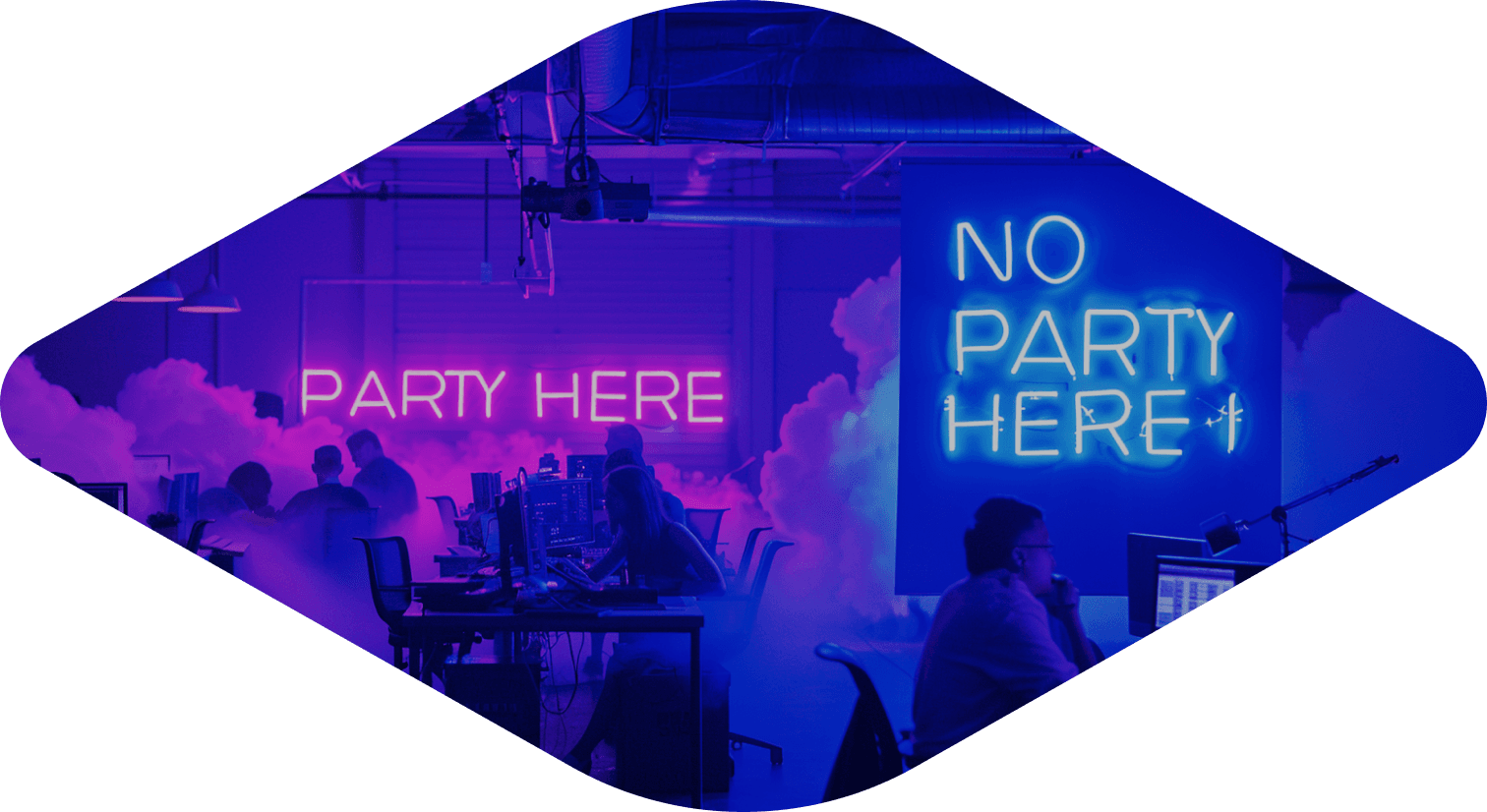 People gathered at a Secret Party event